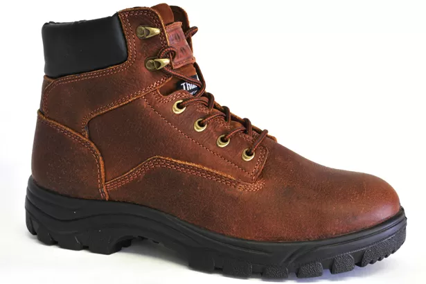 'Work Zone' Men's 6" 200GR EH WP Soft Toe - Brown